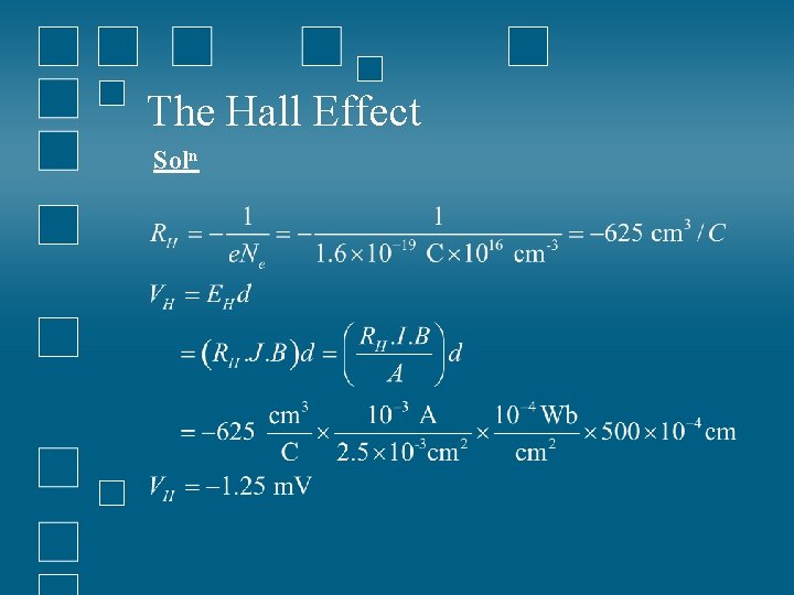 The Hall Effect Soln 