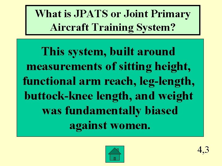 What is JPATS or Joint Primary Aircraft Training System? This system, built around measurements