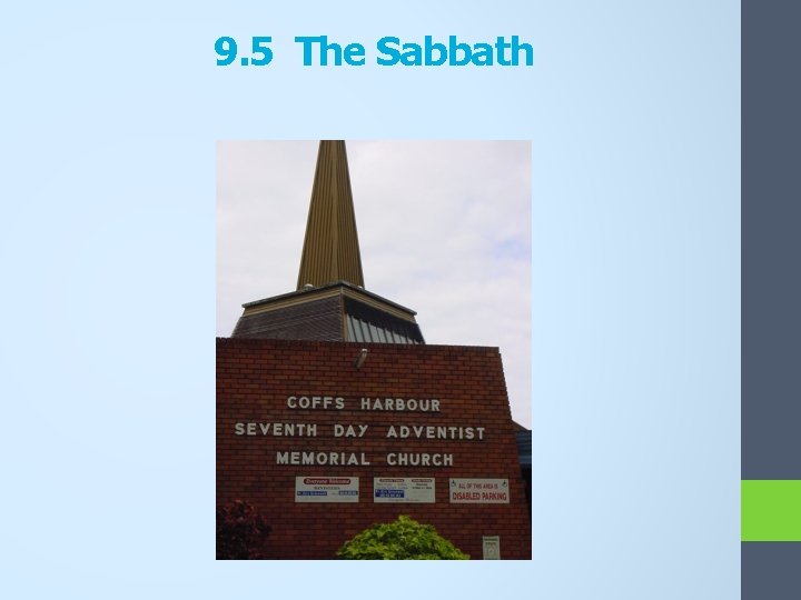 9. 5 The Sabbath 