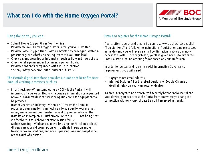 Introducing the BOC Home Oxygen Portal BOC are