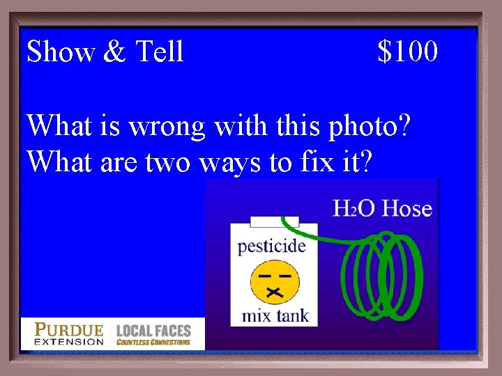 Show & Tell 1 - 100 6 -100 $100 What is wrong with this