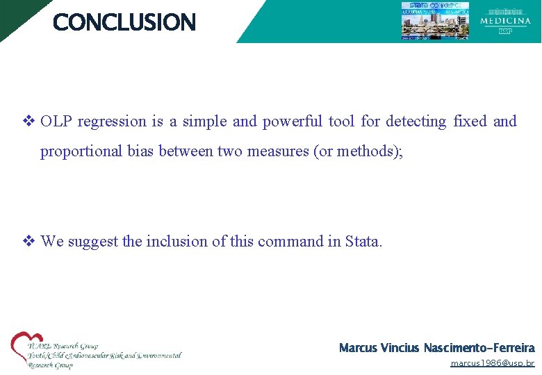 CONCLUSION v OLP regression is a simple and powerful tool for detecting fixed and