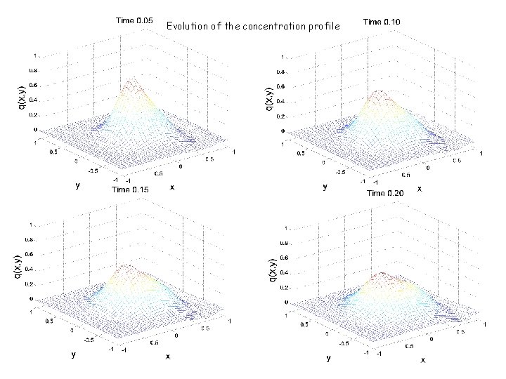 Evolution of the concentration profile 