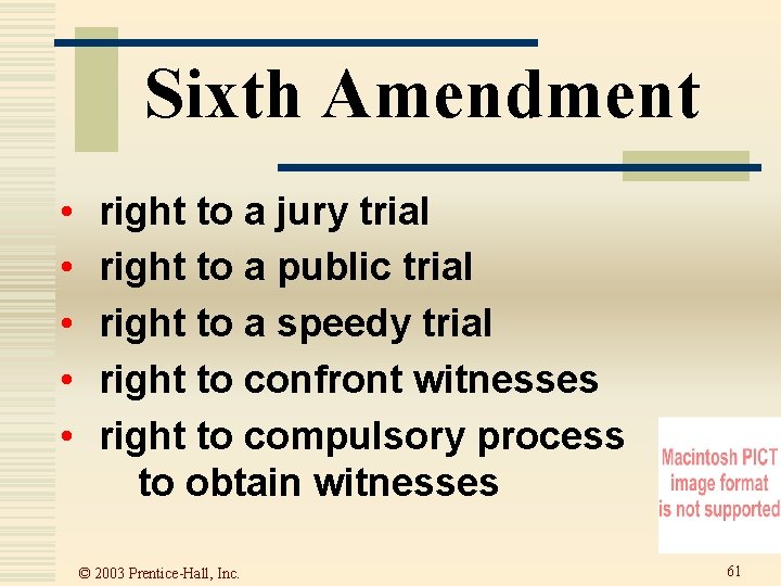 Sixth Amendment • • • right to a jury trial right to a public Sixth Amendment • • • right to a jury trial right to a public
