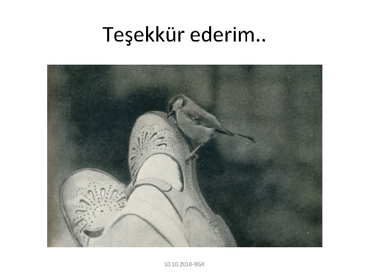 Teşekkür ederim. . 10. 2018 -BGK 