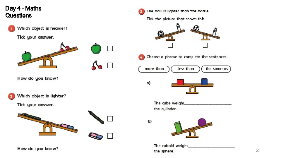 Day 4 – Maths Questions 22 