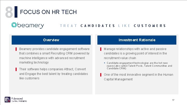 8 FOCUS ON HR TECH T R E A T C A N D