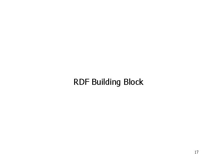 RDF Building Block 17 