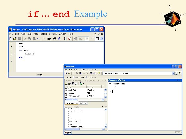 if … end Example 
