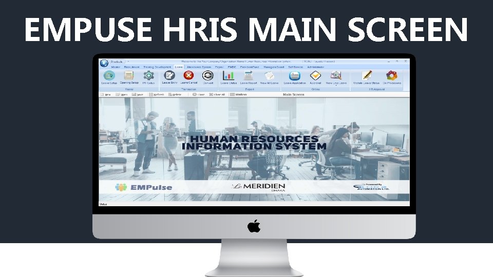 EMPUSE HRIS MAIN SCREEN 