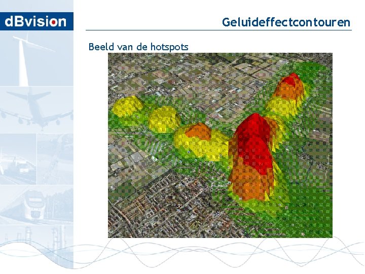 Geluideffectcontouren Beeld van de hotspots 