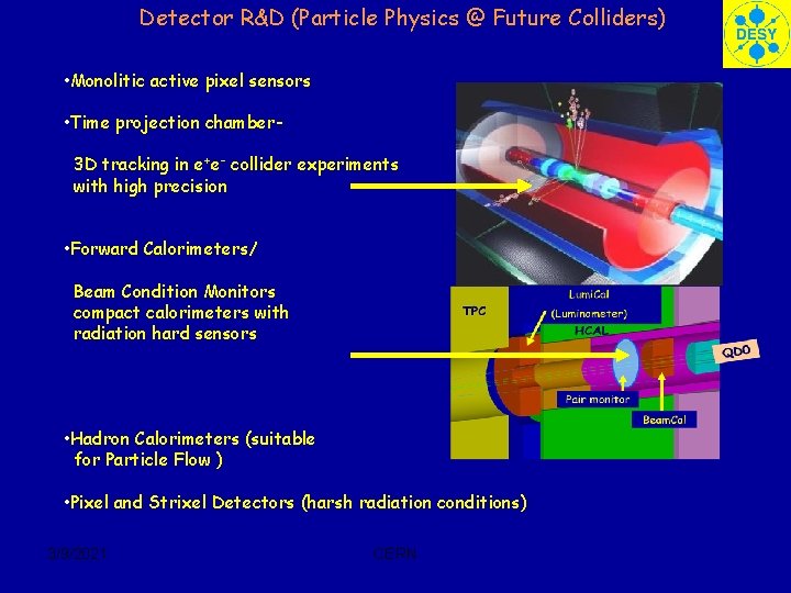 Detector R&D (Particle Physics @ Future Colliders) • Monolitic active pixel sensors • Time