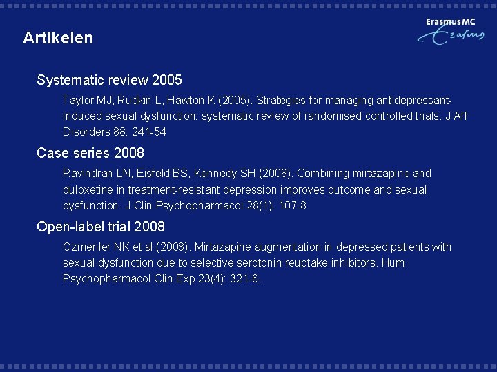 Artikelen § Systematic review 2005 § Taylor MJ, Rudkin L, Hawton K (2005). Strategies