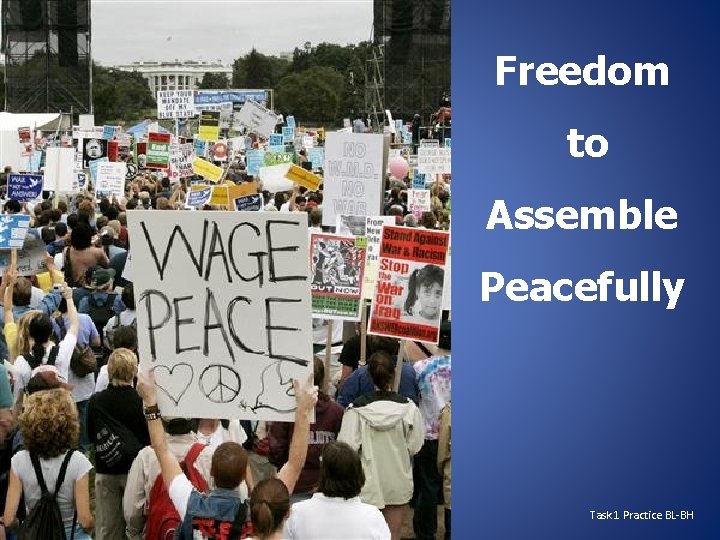 Freedom to Assemble Peacefully Task 1 Practice BL-BH 