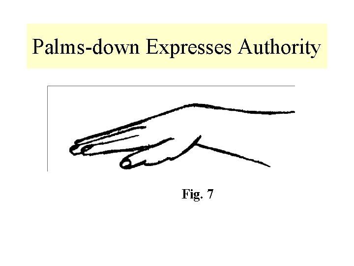 Palms-down Expresses Authority Fig. 7 