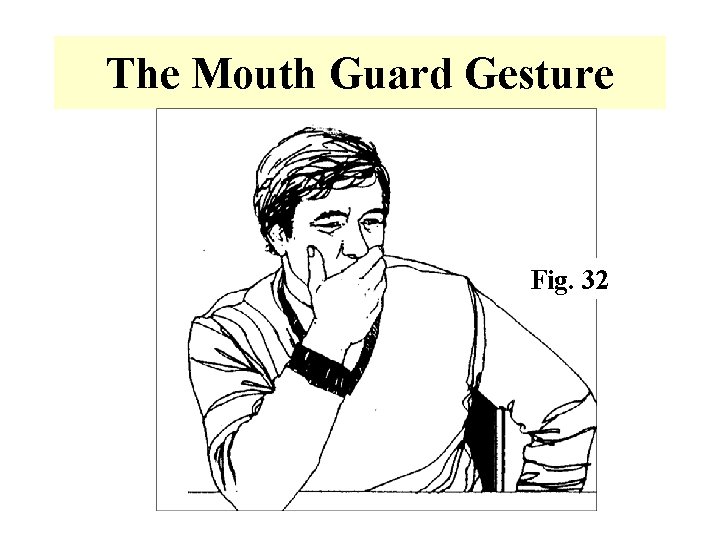 The Mouth Guard Gesture Fig. 32 