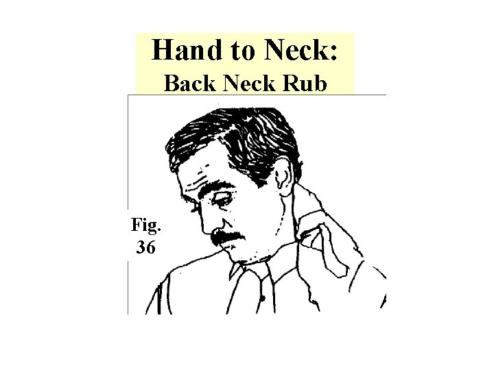 Hand to Neck: Back Neck Rub Fig. 36 