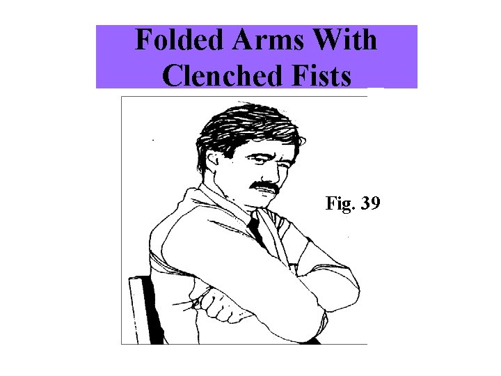 Folded Arms With Clenched Fists Fig. 39 