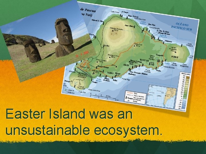 Easter Island was an unsustainable ecosystem. 