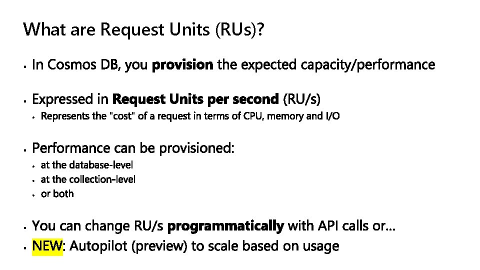 What are Request Units (RUs)? 