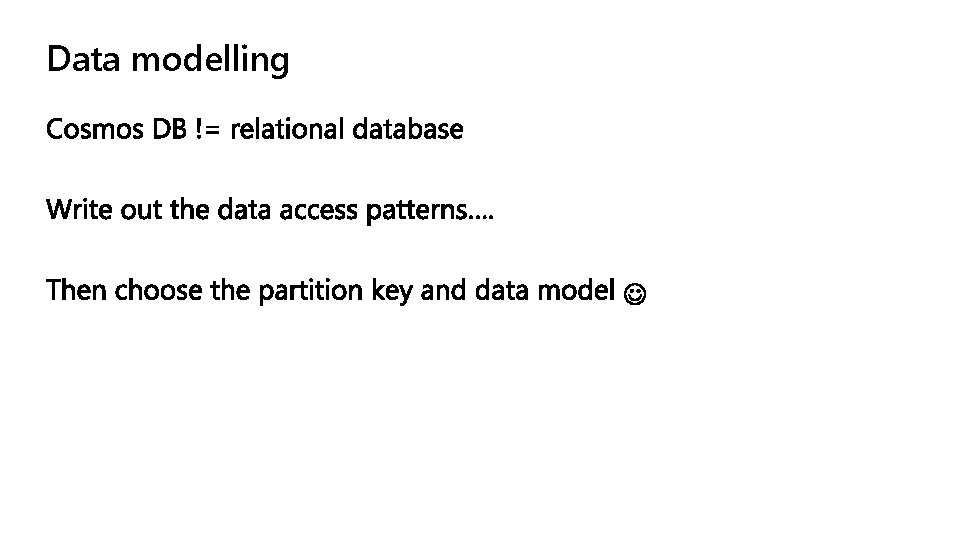 Data modelling 