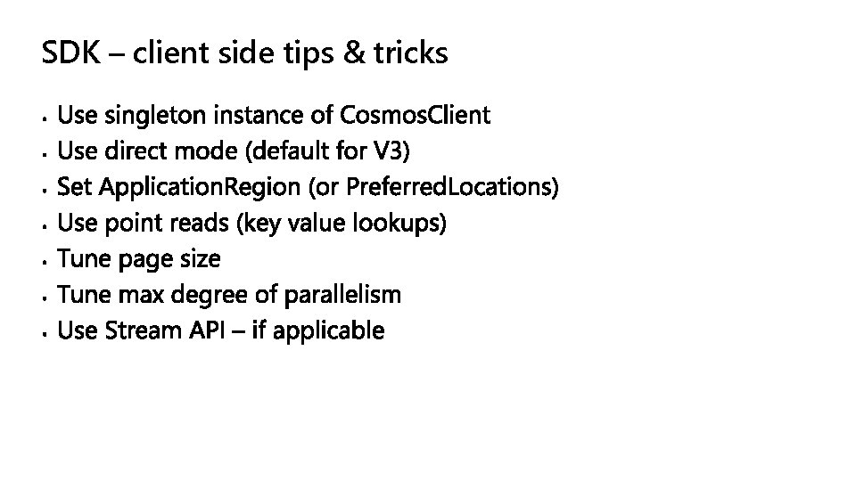 SDK – client side tips & tricks 