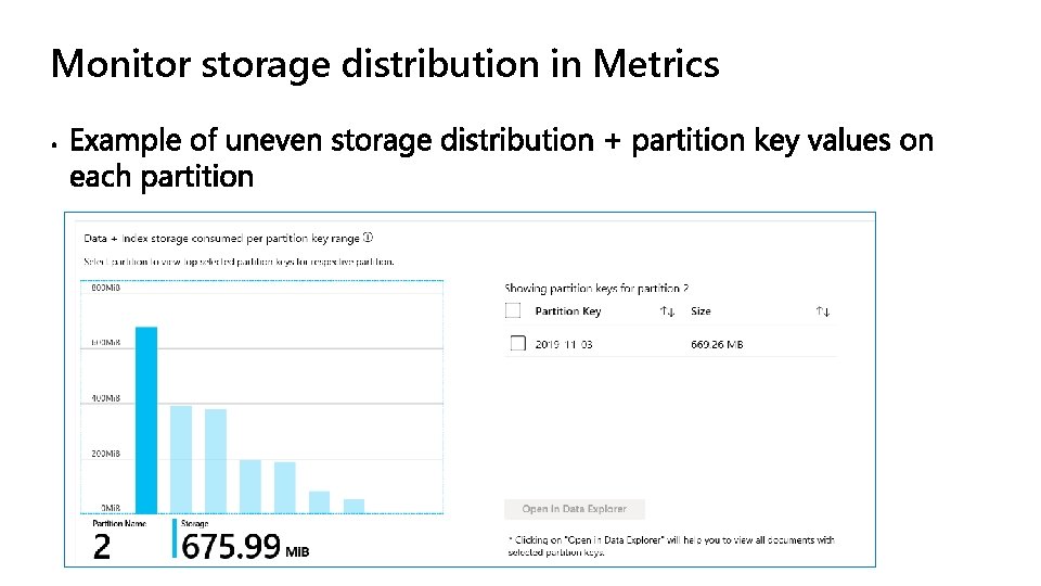 Monitor storage distribution in Metrics 