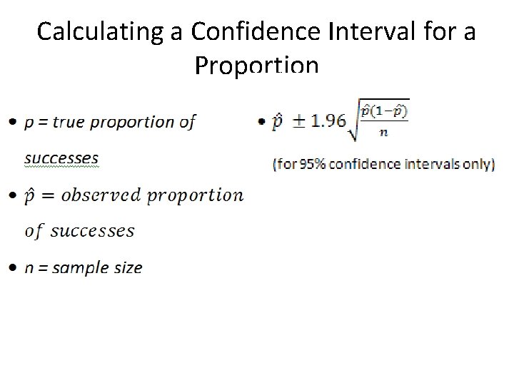 Calculating a Confidence Interval for a Proportion 