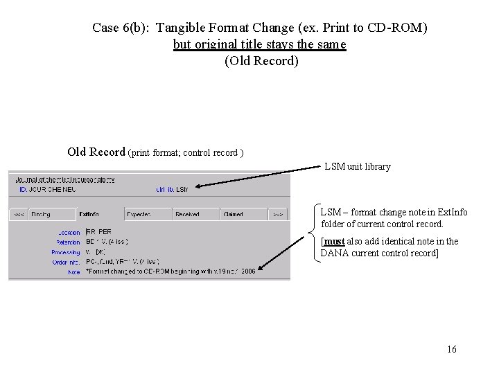 Case 6(b): Tangible Format Change (ex. Print to CD-ROM) but original title stays the