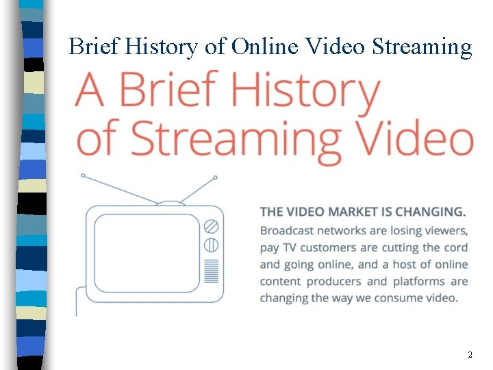 Brief History of Online Video Streaming 2 
