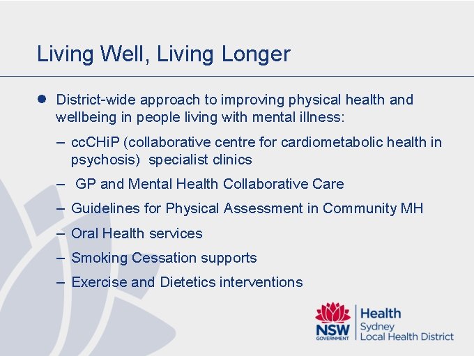 Living Well, Living Longer l District-wide approach to improving physical health and wellbeing in