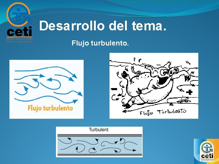 Desarrollo del tema. Flujo turbulento. 