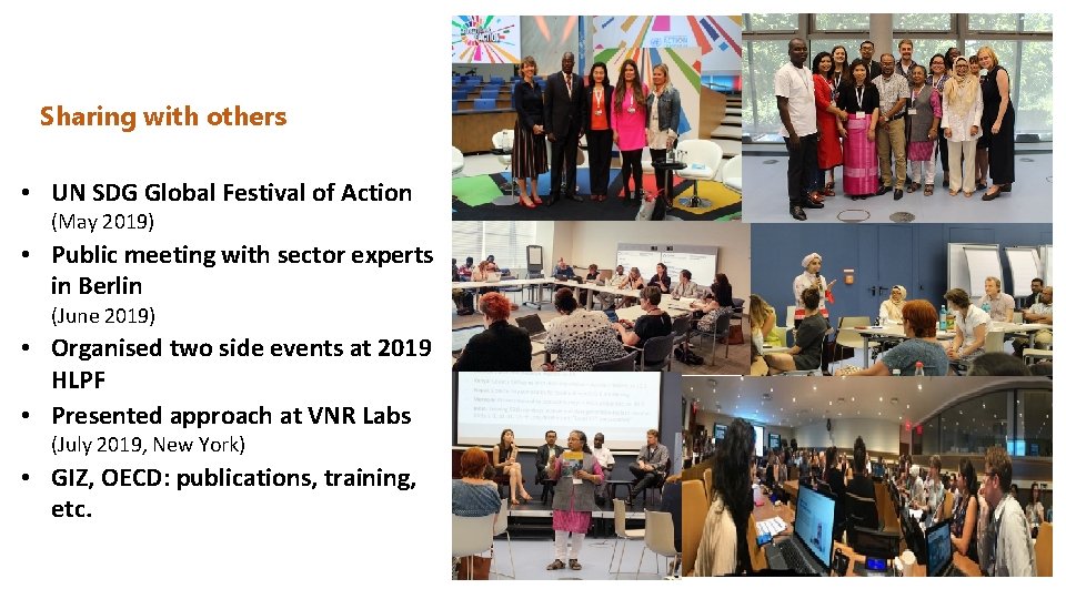 Sharing with others • UN SDG Global Festival of Action (May 2019) • Public