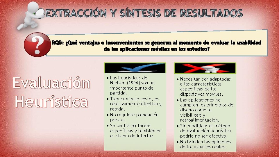 EXTRACCIÓN Y SÍNTESIS DE RESULTADOS RQ 5: ¿Qué ventajas e inconvenientes se generan al