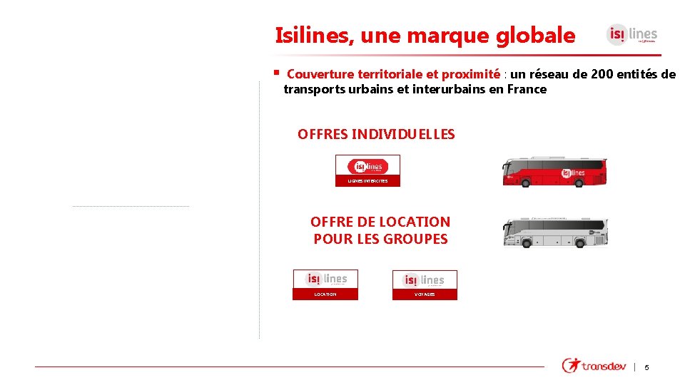 Isilines, une marque globale § Couverture territoriale et proximité : un réseau de 200