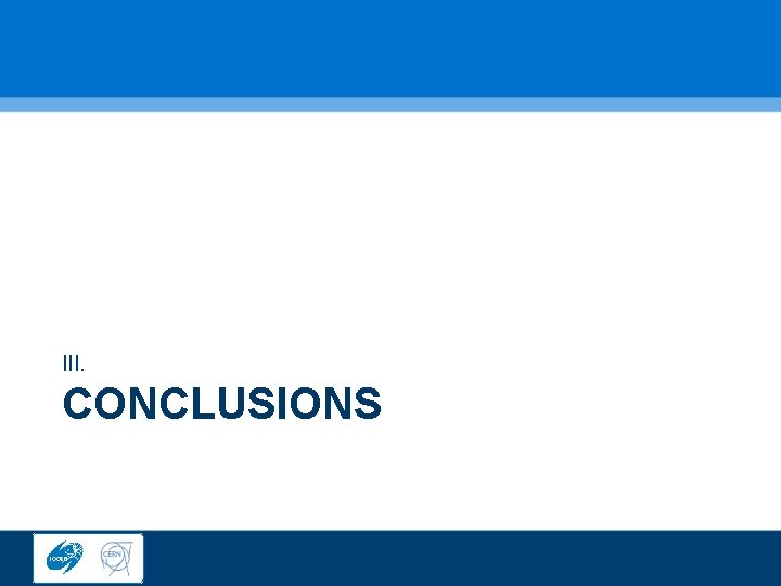 III. CONCLUSIONS 