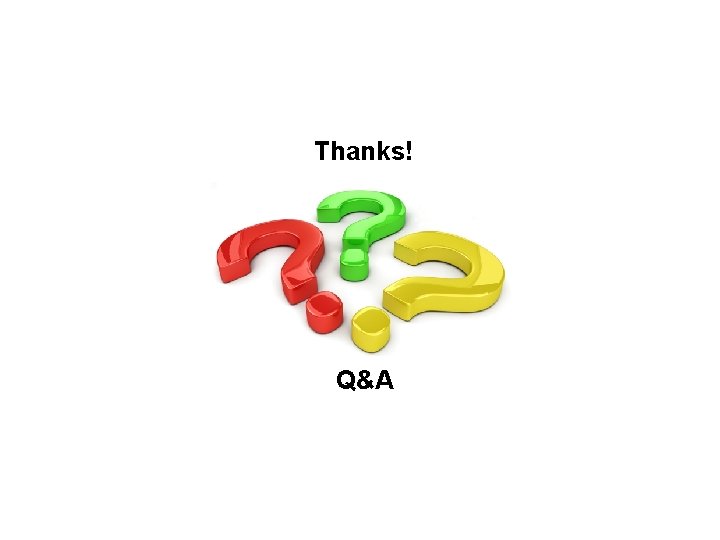 Thanks! Q&A 