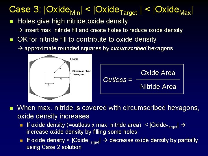 Case 3: |Oxide. Min| < |Oxide. Target | < |Oxide. Max| n Holes give