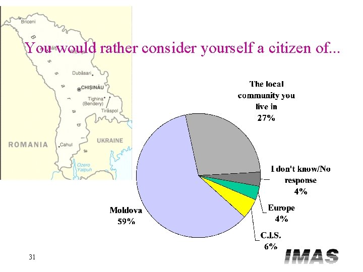 You would rather consider yourself a citizen of. . . 31 