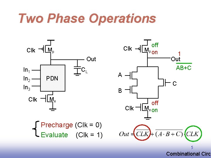 Two Phase Operations Clk Mp Mp off on Out In 1 In 2 In Two Phase Operations Clk Mp Mp off on Out In 1 In 2 In