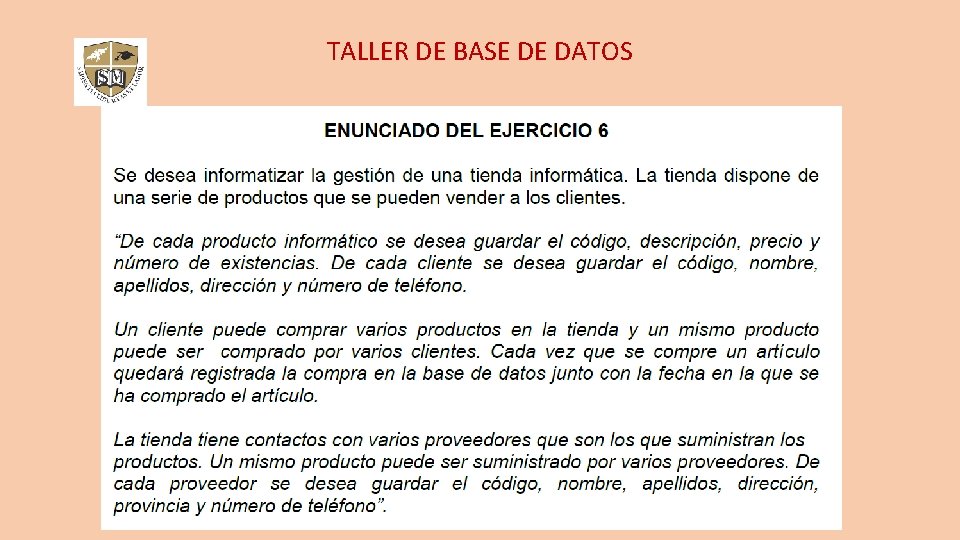 TALLER DE BASE DE DATOS 