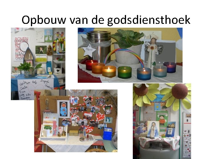 Opbouw van de godsdiensthoek 