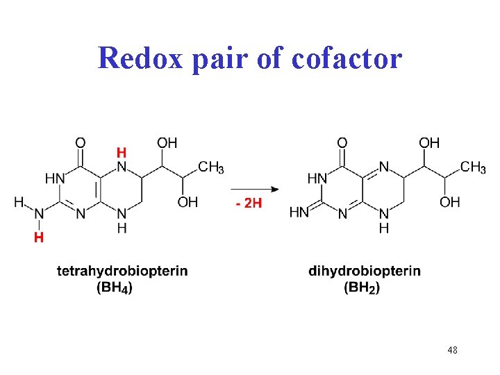 Redox pair of cofactor 48 