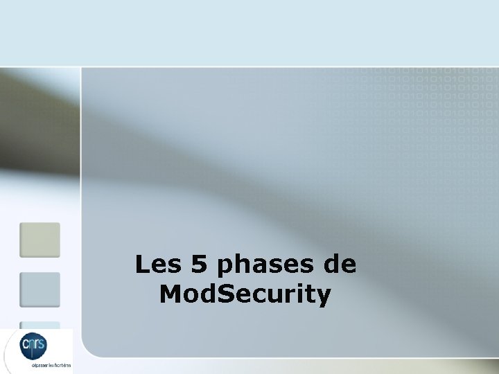 Les 5 phases de Mod. Security 