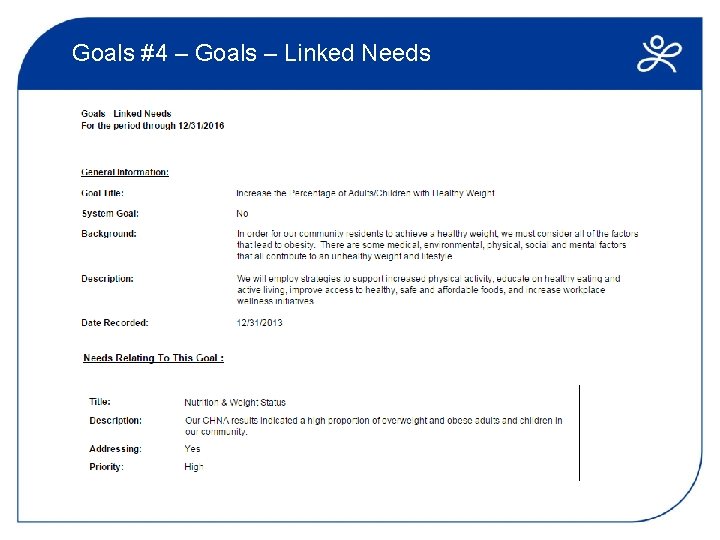 Goals #4 – Goals – Linked Needs 