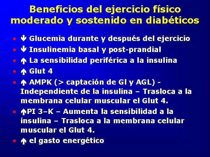 Beneficios del ejercicio físico moderado y sostenido en diabéticos • Glucemia durante y después