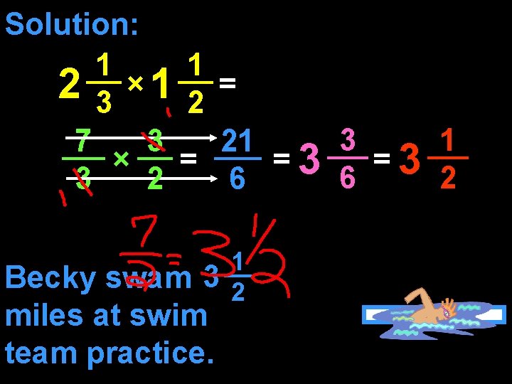 Solution: 1 1 2 3 × 1 2 = 3 1 3 7 21