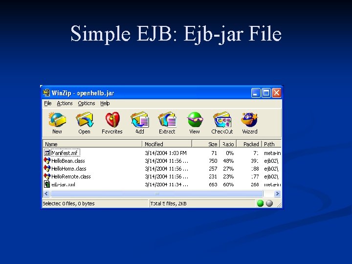 Simple EJB: Ejb-jar File 