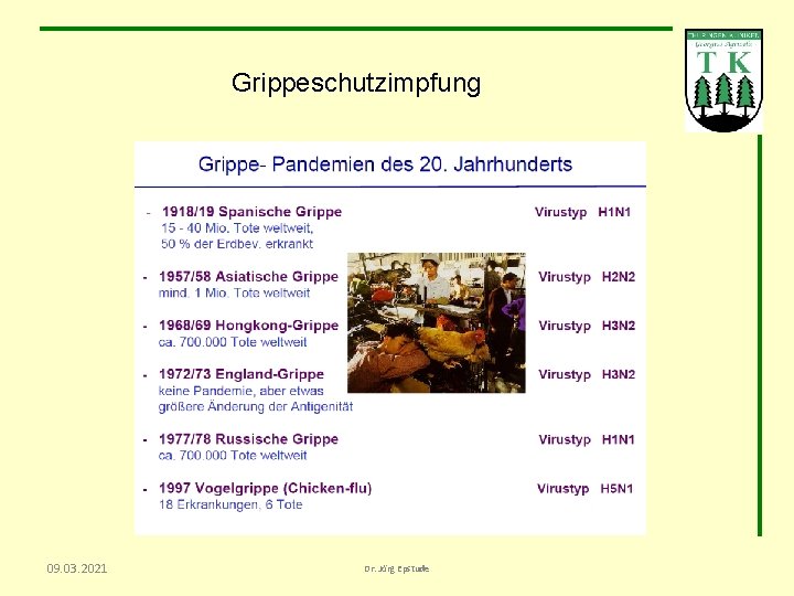 Grippeschutzimpfung 09. 03. 2021 Dr. Jörg Epstude 