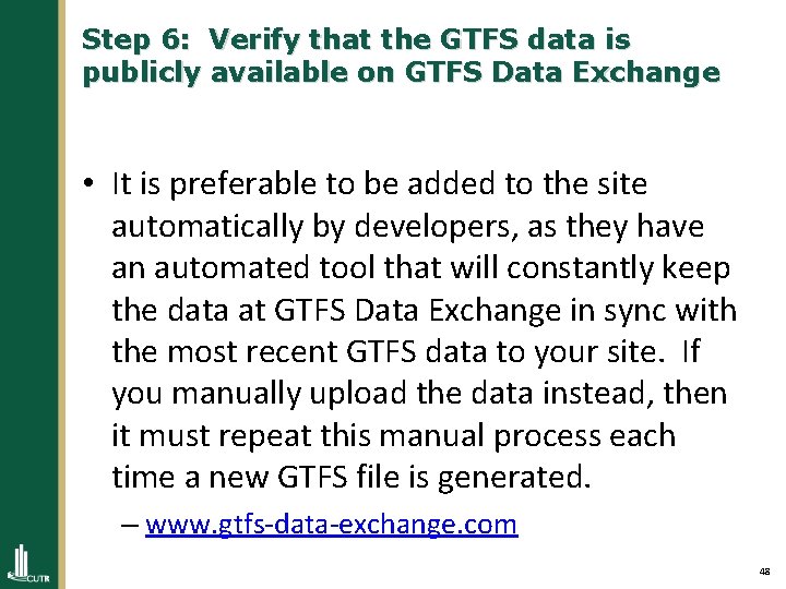 Step 6: Verify that the GTFS data is publicly available on GTFS Data Exchange